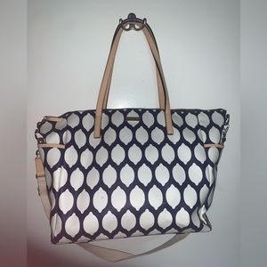 Kate Spade diaper bag, navy lemon print, includes changing pad